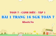 Bài 1 trang 16 SGK Toán 7 tập 1 Cánh Diều